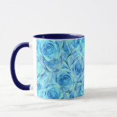 Opulent rose design in  turquoise                  mok (Links)