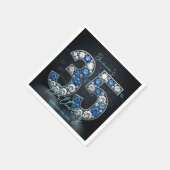 Opulent Sapphire Diamond 35e verjaardagsfeest Servet (Hoek)