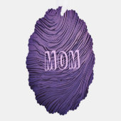 Opulent satijn Paarse en roze mam 60e verjaardag Ornament Kaart (Rechts)