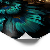 Opulent Serenade: Peacock Harpist Perfect Poster (Hoek)