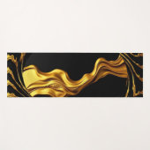 Opulent Swirl Achempong Liquid Gold - Gold & Black Yogamat (Voorkant (horizontaal))