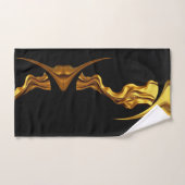Opulent Swirl Liquid Gold Black Designer Christi Bad Handdoek (Handdoek)