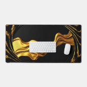 Opulent Swirl Liquid Gold Black Monochrome Achempo Bureaumat (Keyboard & Muis)