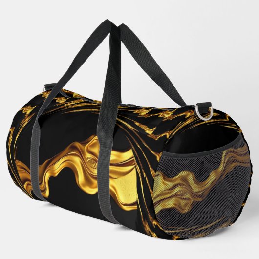 Opulent Swirl Liquid Gold Black Monochrome Christi Plunjezak (Rechterhoek)