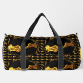 Opulent Swirl Liquid Gold Black Monochrome Christi Plunjezak (Achterkant)
