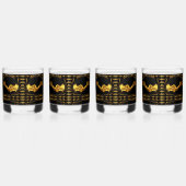 Opulent Swirl Liquid Gold Black Monochrome Designe Whisky Glas (Links)