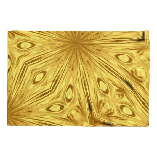 Opulent Swirl Liquid Gold: Gilded Zenith | Achempo Kussensloop (Achterkant-Links)