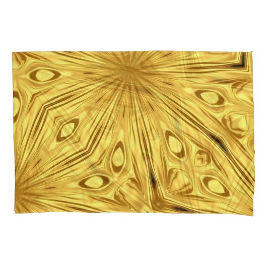 Opulent Swirl Liquid Gold: Gilded Zenith | Achempo Kussensloop (Voorkant-Links)