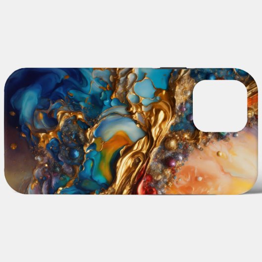 Opulent Symphony: Een levendig Abstract meesterwer Case-Mate iPhone Case (Achterkant (horizontaal))