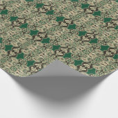 Opulent Tan en groen inpakpapier (Hoek)