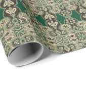 Opulent Tan en groen inpakpapier (Rol Hoek)
