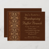 Opulent Thanksgiving Diner of Buffet Invitations Kaart (Voorkant / Achterkant)