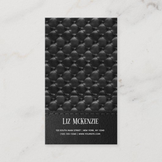 Opulent Tufted Textuur Visitekaartje (Voorkant)