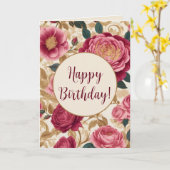 Opulent Tuin Rozen Kaart (Gele Bloem)