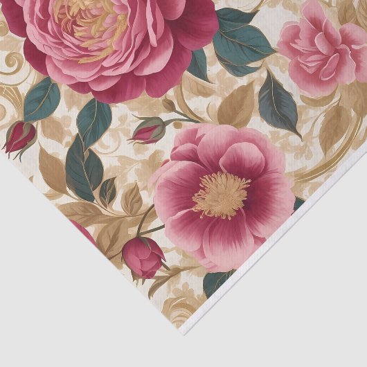 Opulent Tuin Rozen Tissuepapier (Detail)