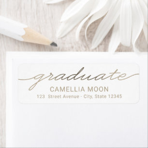 Opulent Type Afstuderen Return Address Label