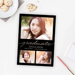 Opulent Type Editable Color Afstuderen Invitation Kaart