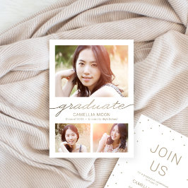 Opulent Type Editable Color Afstuderen Invitation Kaart