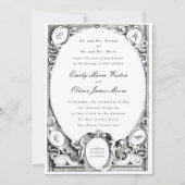 Opulent Vintage Frame Classic Formal Wedding Kaart (Voorkant)