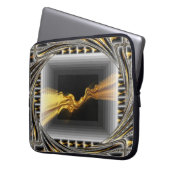 Opulent Warp Gateway Liquid Gold & Black Achempong Laptop Sleeve (Voorkant Links)