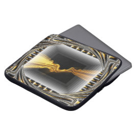 Opulent Warp Gateway Liquid Gold & Black Achempong Laptop Sleeve