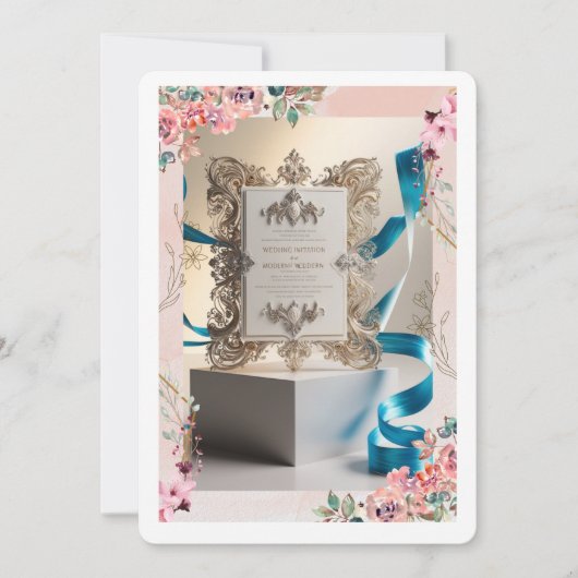 Opulent Wedding Invitation Suite Kaart (Voorkant)