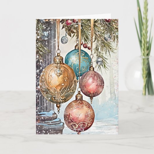 Opulent Yuletide Glimmer Kaart (Voorkant)