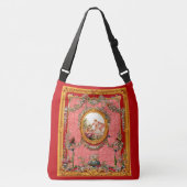 opulente 18e - eeuwse barokafdruk - gelukkige fami crossbody tas (Voorkant)