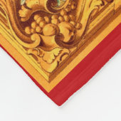 opulente 18e - eeuwse barokafdruk - gelukkige fami fleece deken (Hoek)