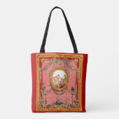 opulente 18e - eeuwse barokafdruk - gelukkige fami tote bag (Achterkant)