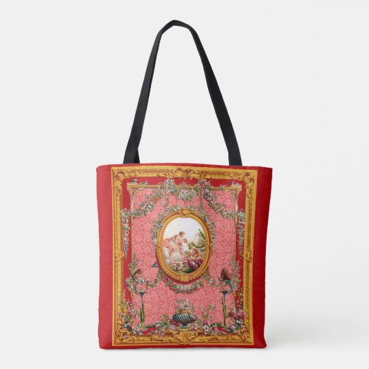 opulente 18e - eeuwse barokafdruk - gelukkige fami tote bag (Achterkant)