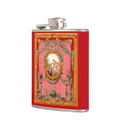 opulente 18e - eeuwse barokke print happy family heupfles (Links)