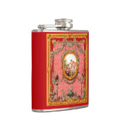 opulente 18e - eeuwse barokke print happy family heupfles (Rechts)