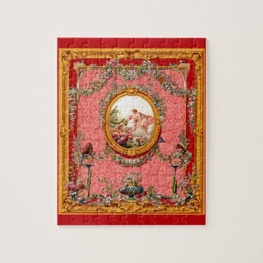 opulente 18e - eeuwse barokke print happy family legpuzzel (Verticaal)