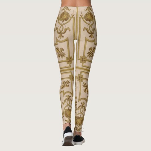 opulente barokke gouddruk leggings (Achterkant)