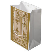 opulente gouden barokdruk medium cadeauzakje (Voorkant Gekanteld)