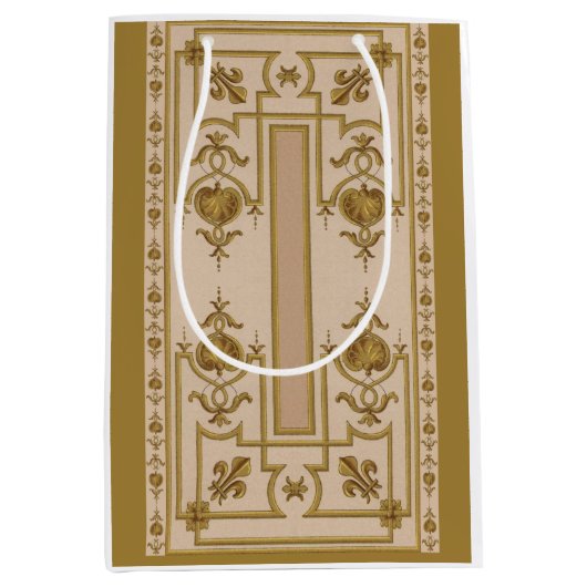 opulente gouden barokdruk medium cadeauzakje (Voorkant)