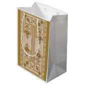 opulente gouden barokdruk medium cadeauzakje (Achterkant Gekanteld)