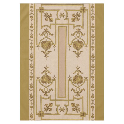 opulente gouden barokdruk tafelkleed (Voorkant)