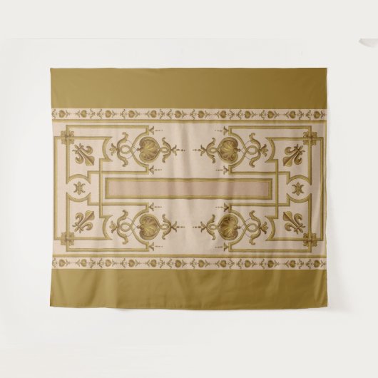 opulente gouden barokdruk wandkleed (Voorkant (horizontaal))