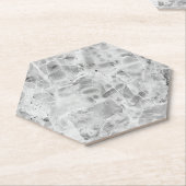 Opulente Marmeren Werveling Custom Hexagon Punted Kartonnen Onderzetters (Schuin)