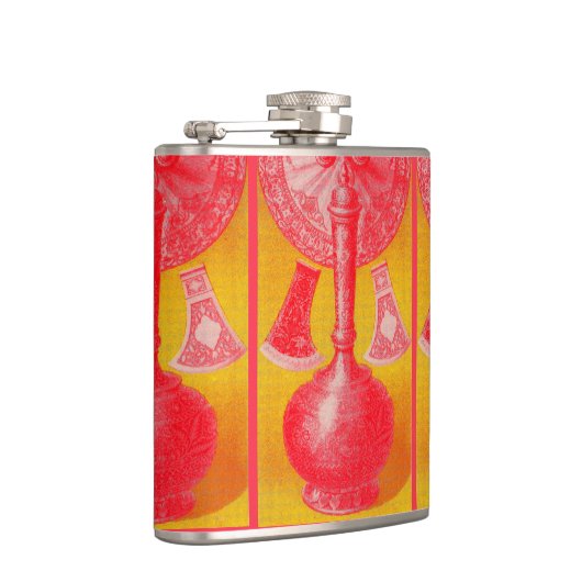 opulente medio-Victoriaans afdrukdecanters en... Heupfles (Rechts)