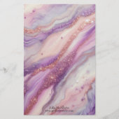 Opulente pastelagaat en geode met gouden accenten briefpapier (Voorkant)