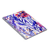 Opulente Waterverf Bloemen: Tuin Achtergrond. Notitieboek (Rechterzijde)