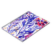 Opulente Waterverf Bloemen: Tuin Achtergrond. Notitieboek (Linkerzijde)