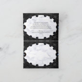 Opulente witte en zwarte bollen bedankkaart (Binnen)