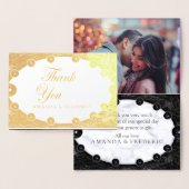 Opulente witte en zwarte bollen folie kaarten (Display)