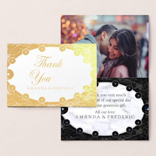 Opulente witte en zwarte bollen folie kaarten (Display)