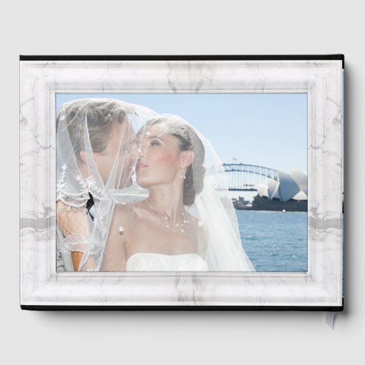 Opulente witte en zwarte bollen gastenboek (Achterkant)