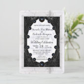 Opulente witte en zwarte bollen kaart (Staand voorkant)